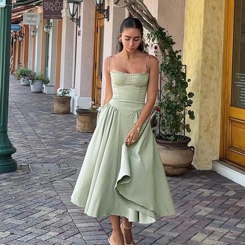Agastha Midi Vintage Retro Dress - Image 2