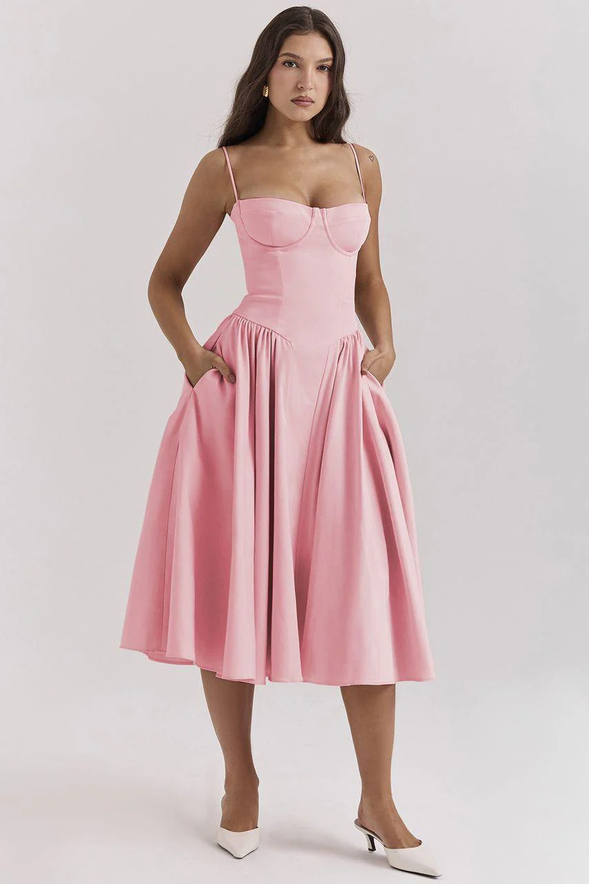 Agastha Midi Vintage Retro Dress - Image 9