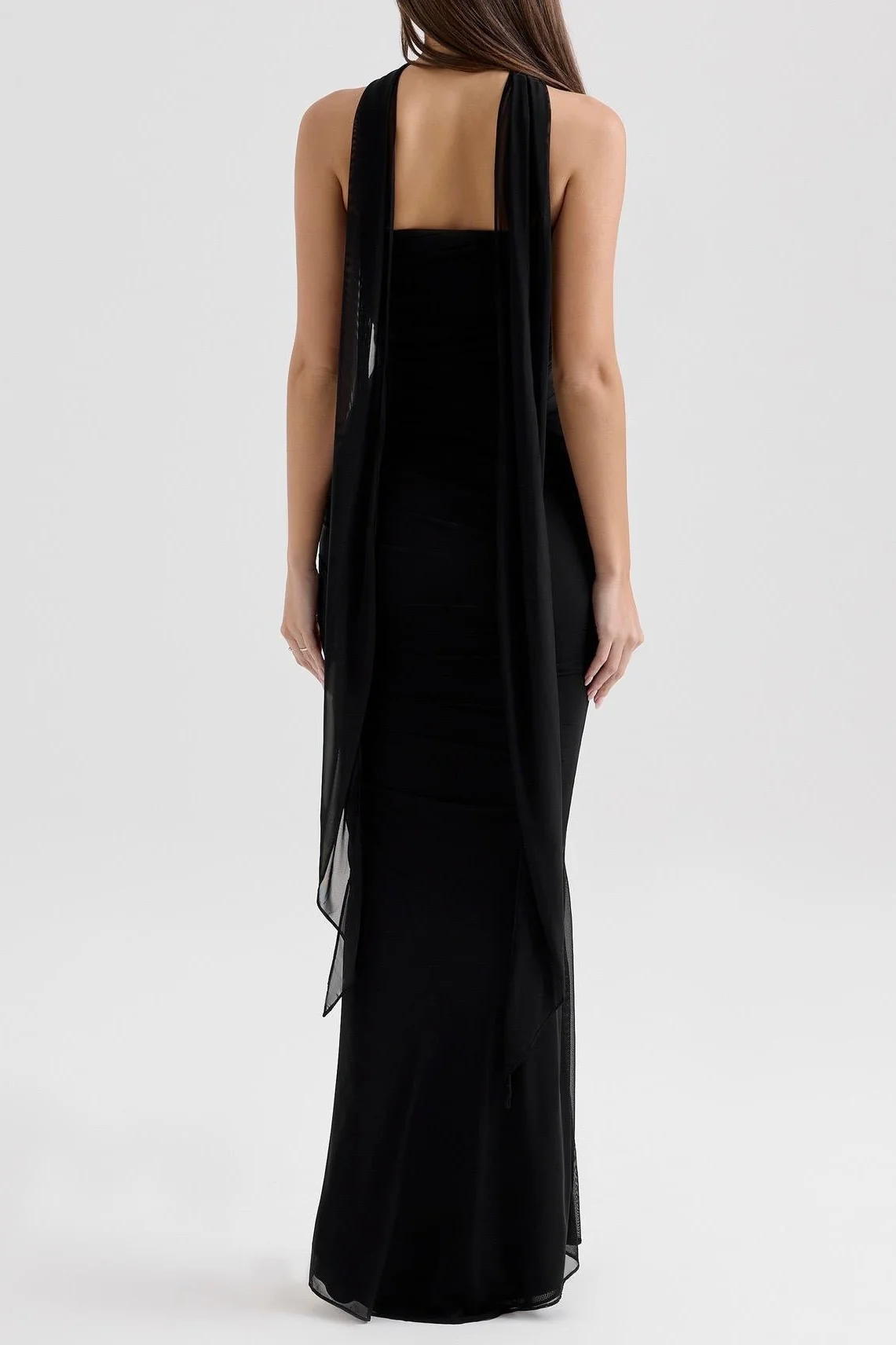 Alara Summer Set of Top And Skirt With Scarf In Black - Image 6