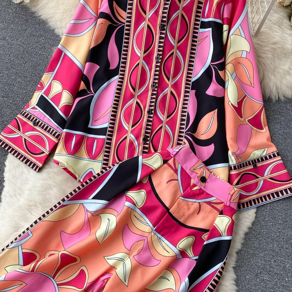 Alia Abstract Coord Set In Pink - Image 3