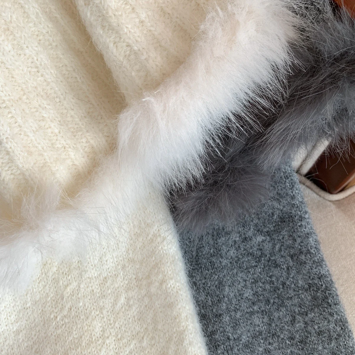 Alina Fur Sweater With Cape - Image 8