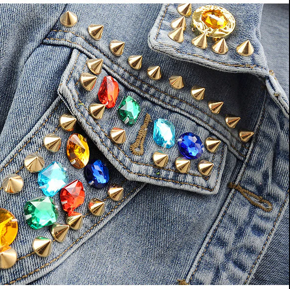 Zele Embellished Denim Jacket - Image 4