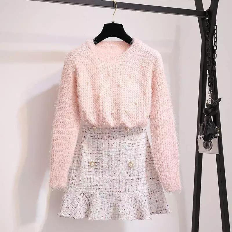 Altman Sweater And Tweed Skirt Set - Image 3