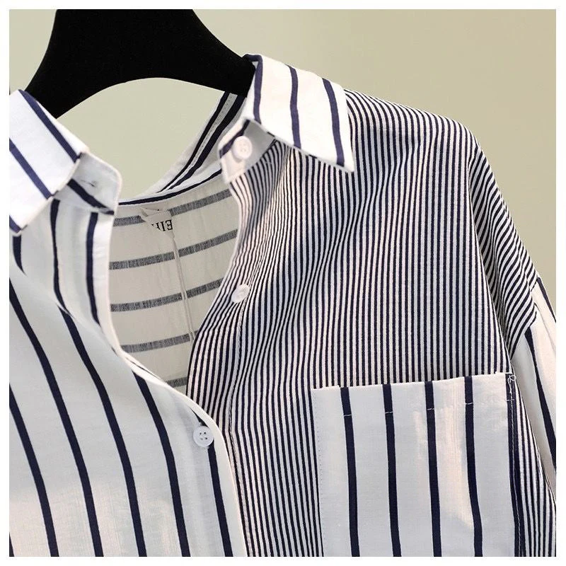 Alva Striped Shirt In Navy Blue - Image 2