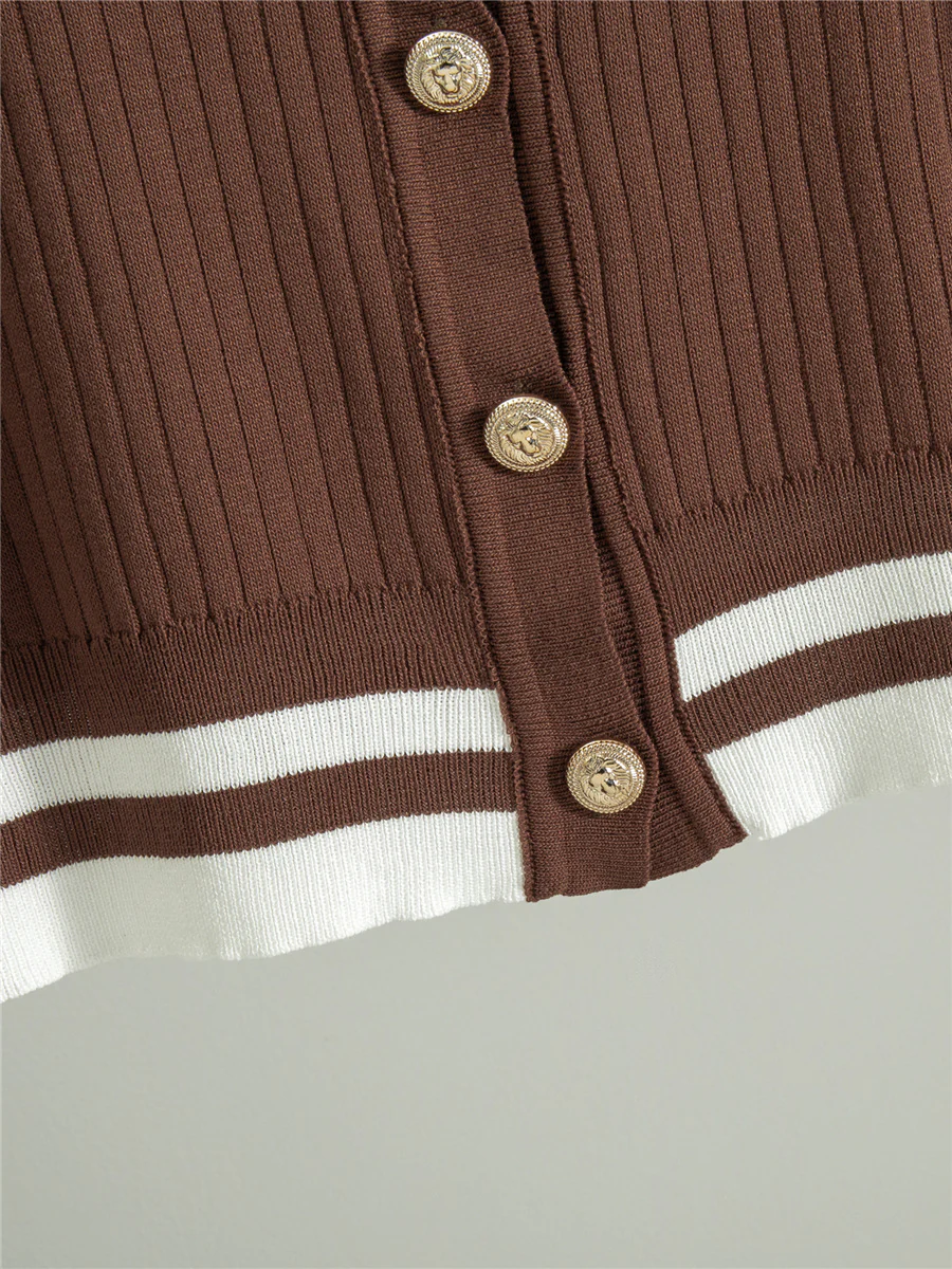 Amalia Luxe Winter Coord Set In Brown - Image 4