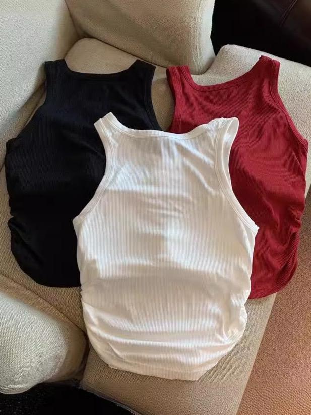 Amana Tank Tops With Inbuilt Bra In Black - Image 3