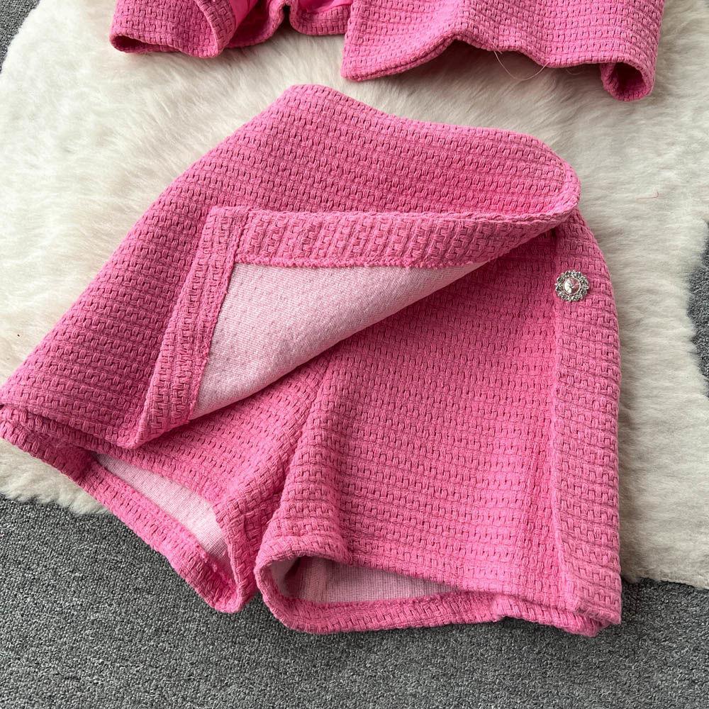 Amara Blazer and Shorts Coords In Pink - Image 4