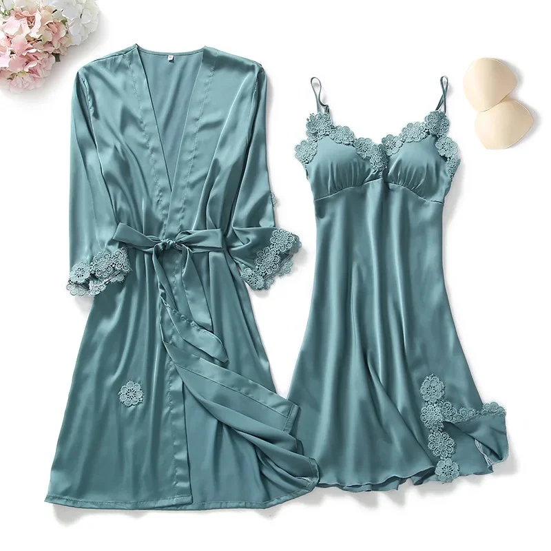 Amy Loungewear Set In Teal Blue - Image 3