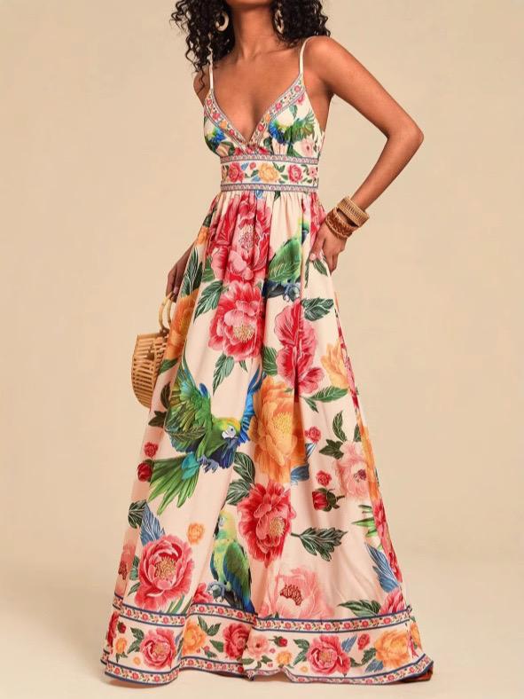 Anemone Floral Summer Holiday Dress In Multicolor - Image 6