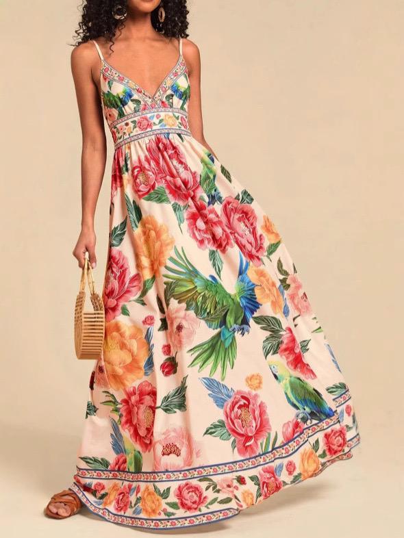 Anemone Floral Summer Holiday Dress In Multicolor - Image 7