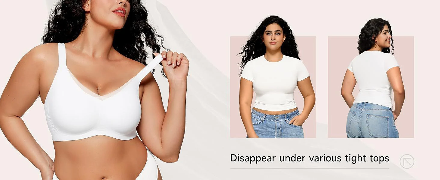 Anne Luxe Seamless Bralettes In White - Image 3