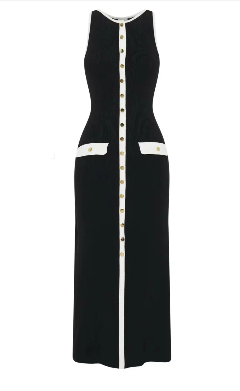 Anne Luxe Soft Knit Dress In Black - Image 6