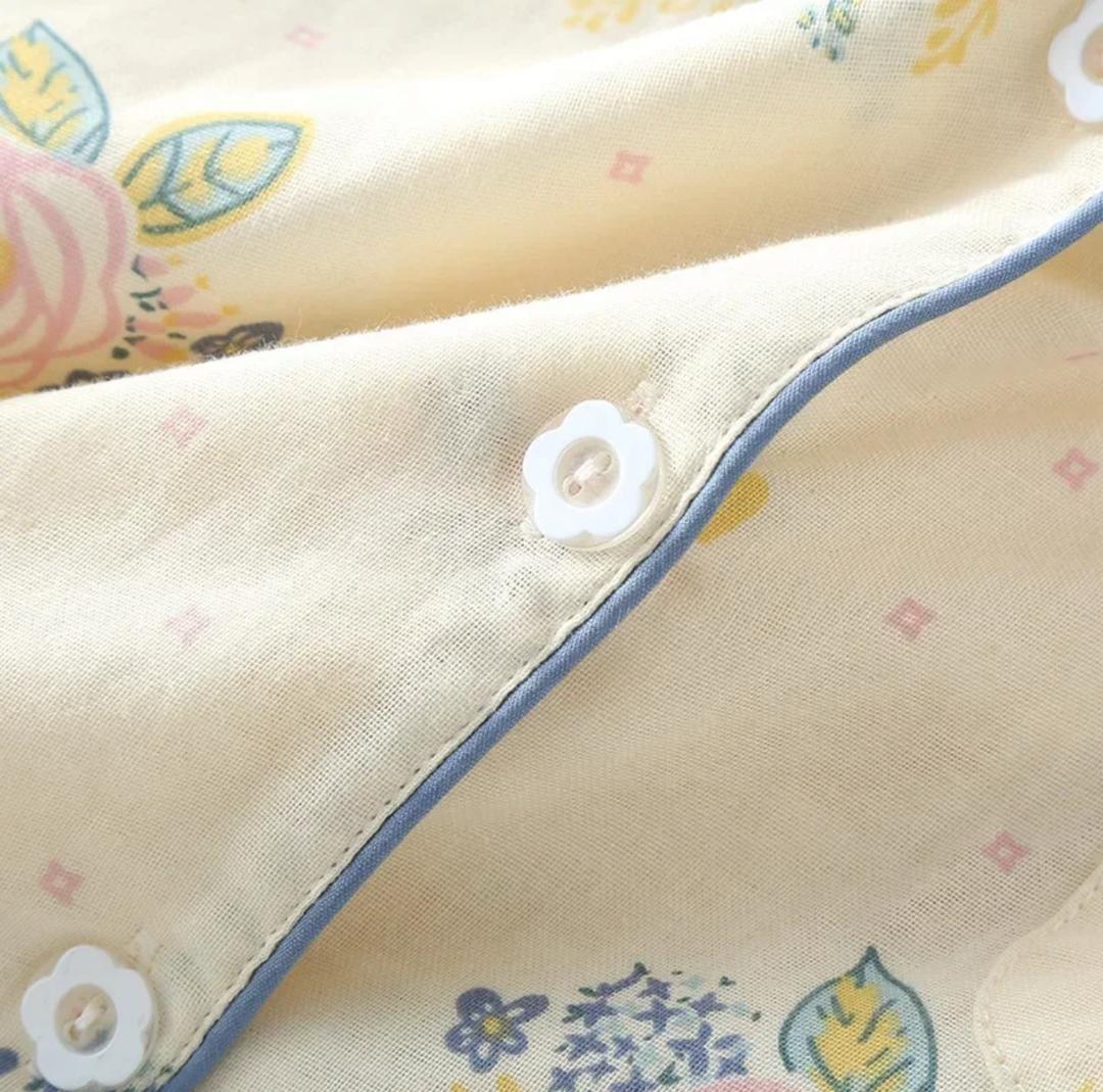 Anyaa Floral Nightsuit In Beige - Image 3