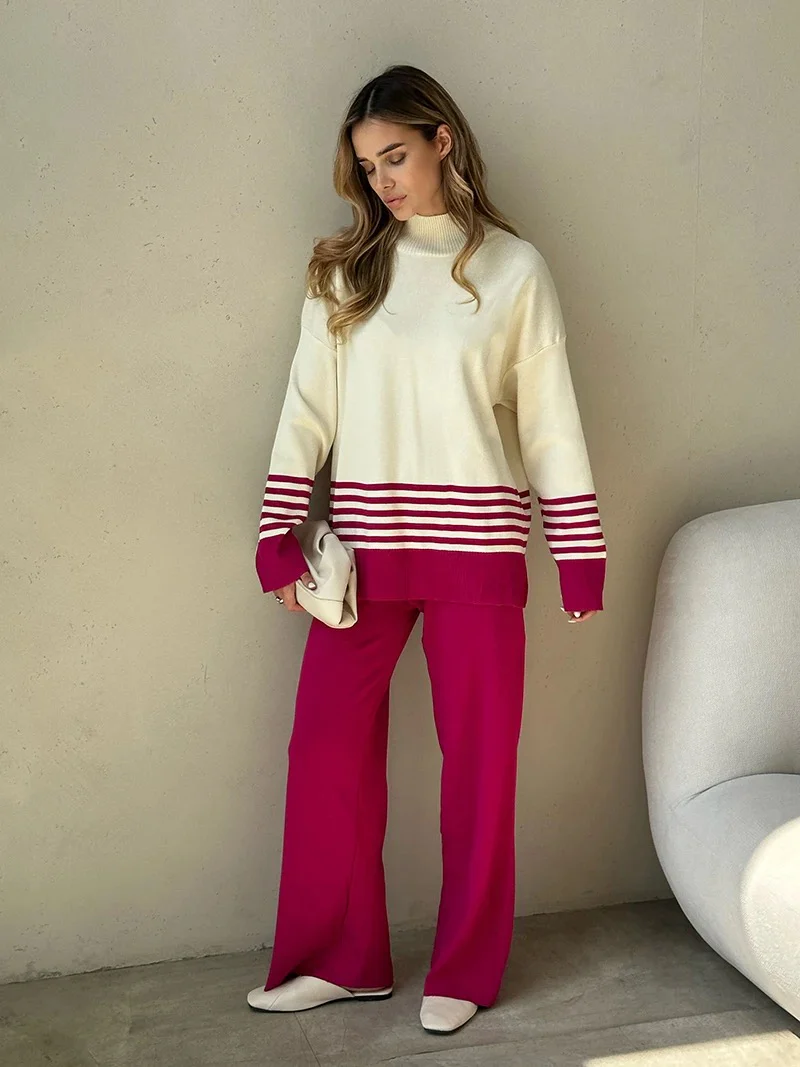 Ariana Striped Premium Winter Coord Set - Tracksuit - Image 10