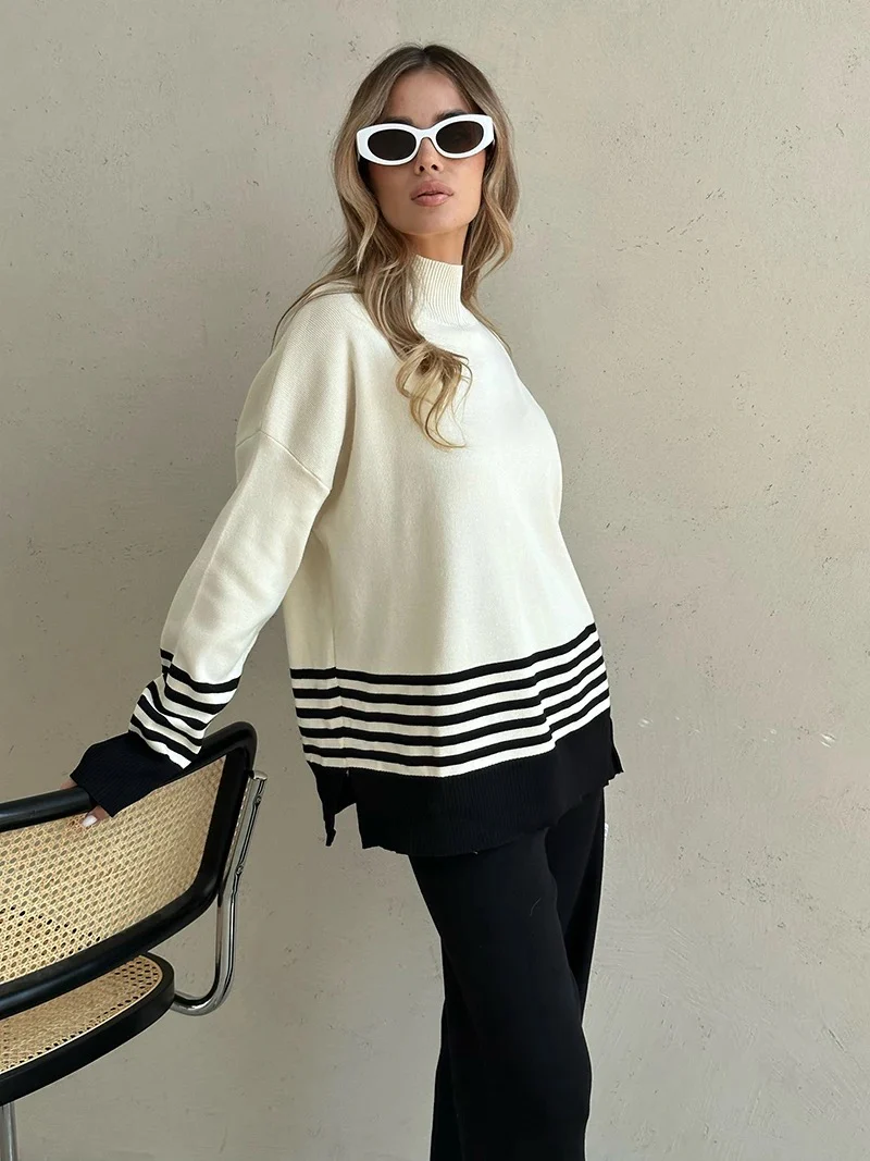 Ariana Striped Premium Winter Coord Set - Tracksuit - Image 2