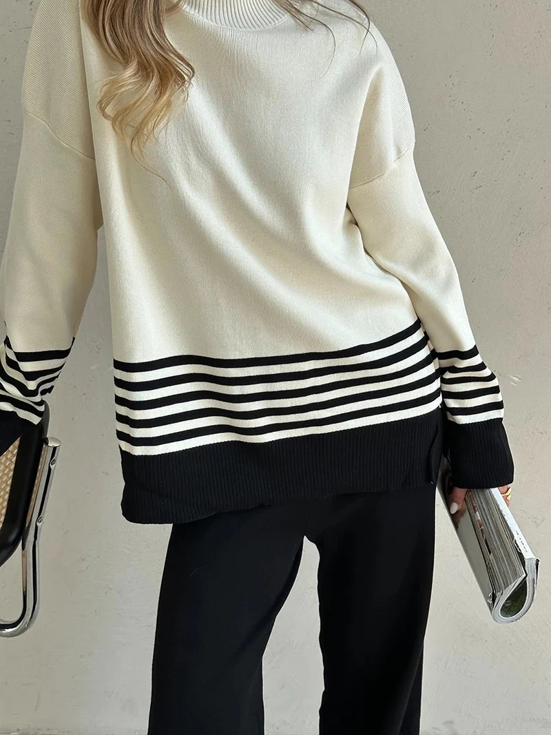 Ariana Striped Premium Winter Coord Set - Tracksuit - Image 5