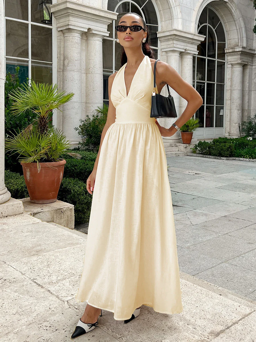 Arina Halterneck Summer Holiday Dress - Image 2
