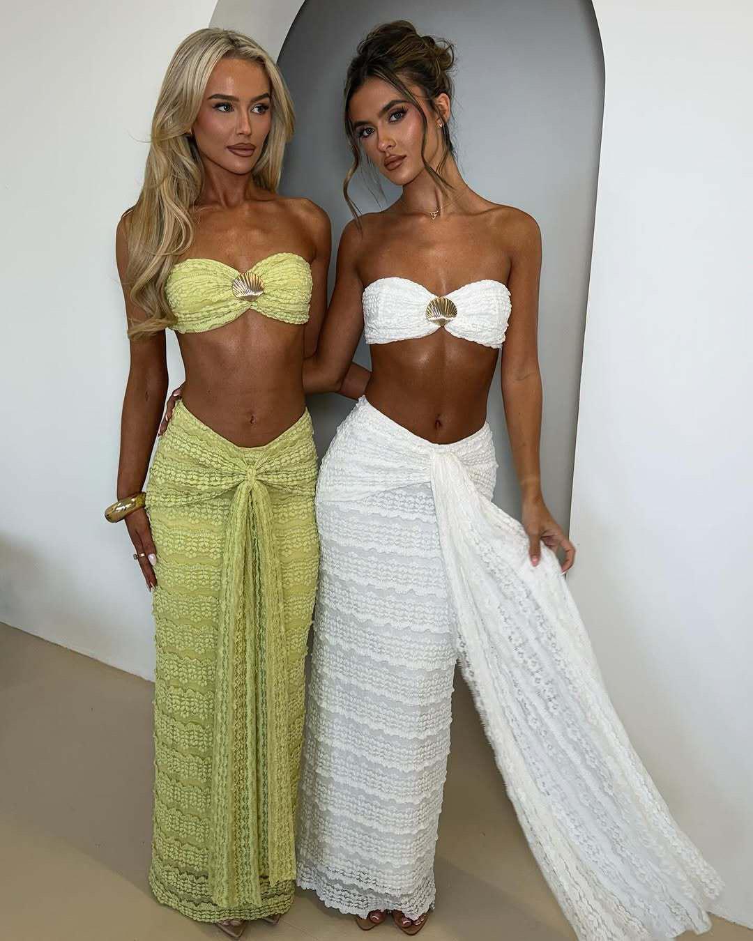 Aroma Summer Coord Set-Resortwear In Green - Image 5