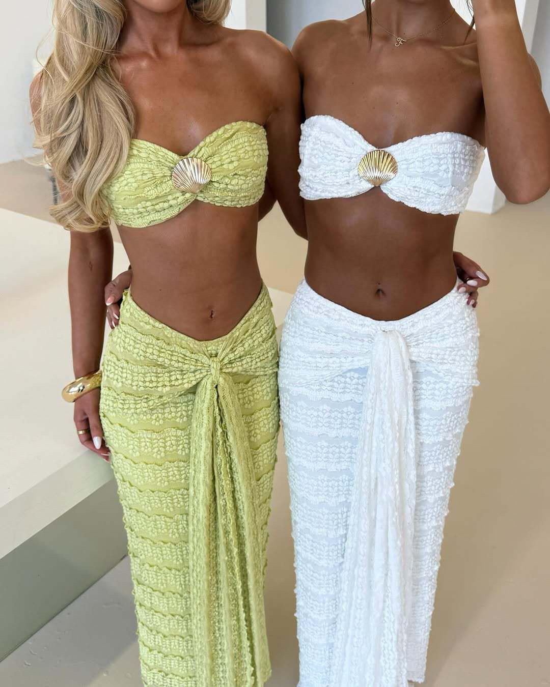 Aroma Summer Coord Set-Resortwear In White - Image 3