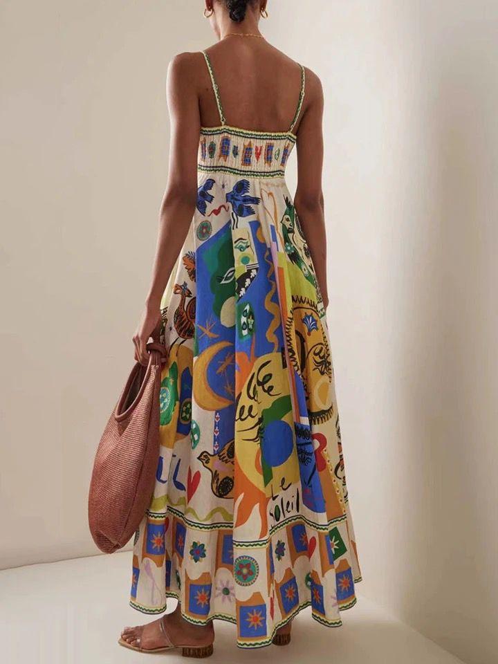 Artemis Printed Dress In Multicolor - Image 5
