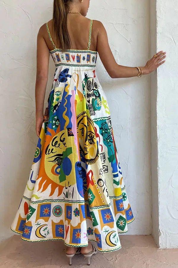 Artemis Printed Dress In Multicolor - Image 7
