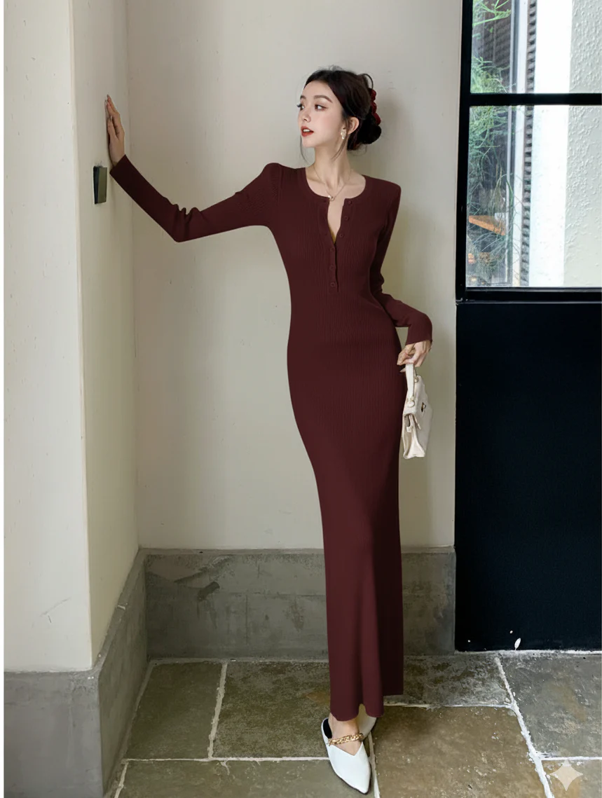 Aurora Premium Knitted Maxi Dress - Image 2