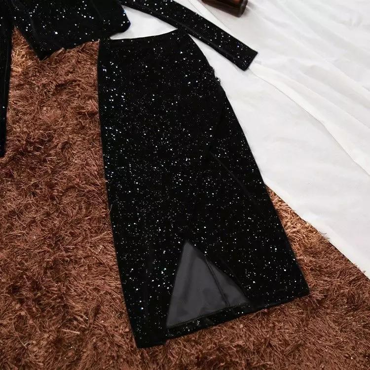 Blaiquey Turtle Neck Coordinates In Black - Image 4