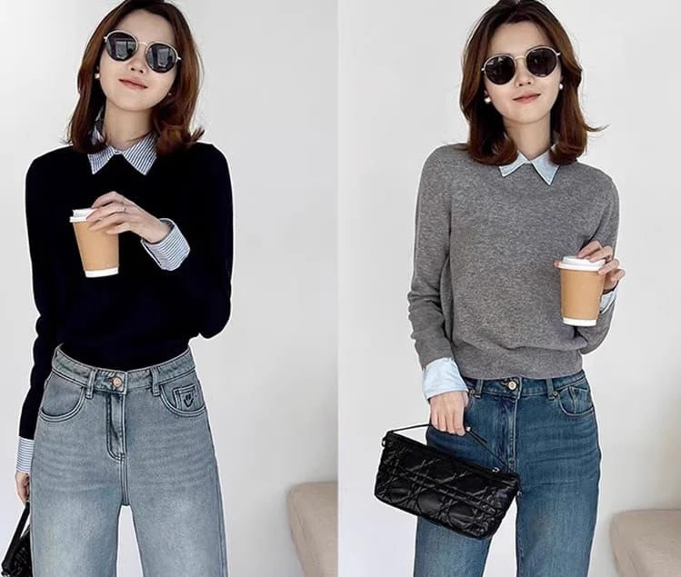 Blair Statement Tops with Attached Sweater - Image 2