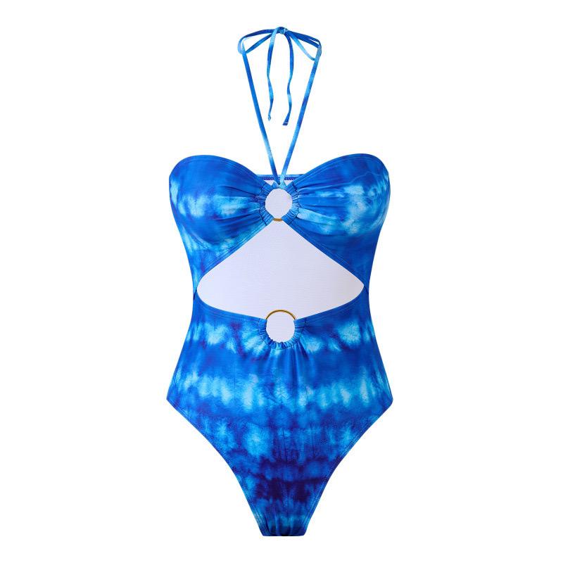 Mist Swimsuit With Coverup In Blue - Image 4