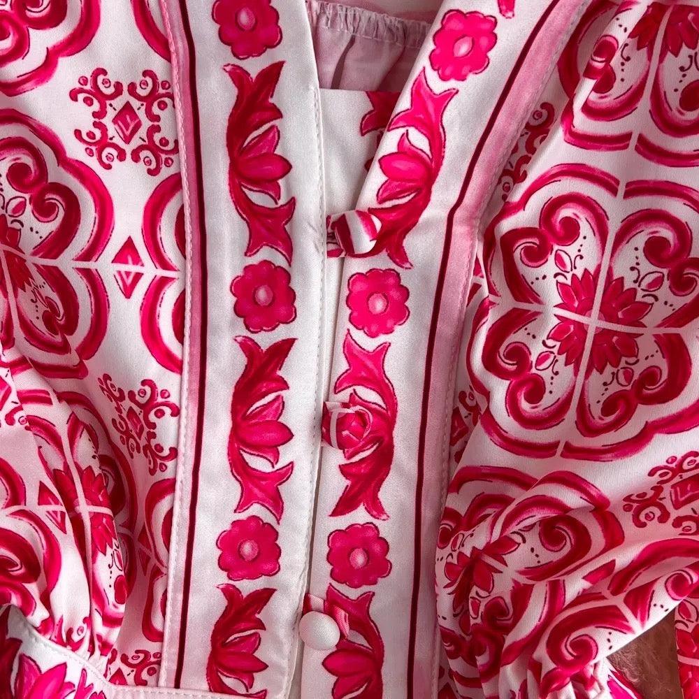 Bologna Porcelain Summer Vintage Dress - Image 5