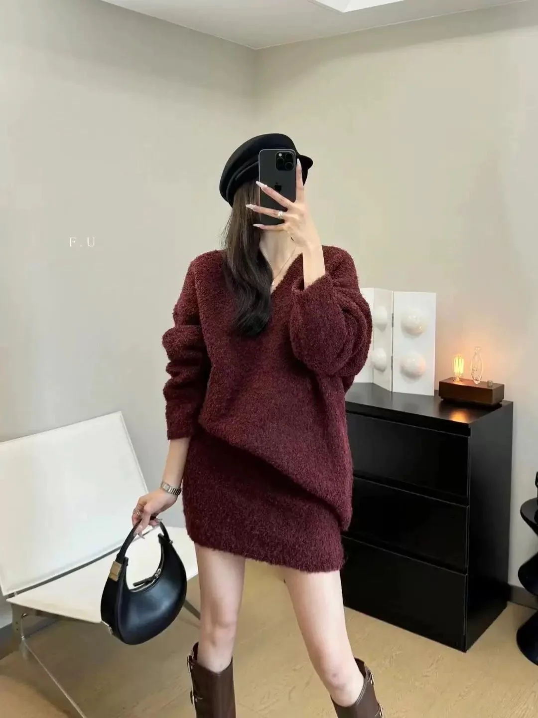 Bosco Winter Coord Set - Set of Sweater and Skirt - Image 3