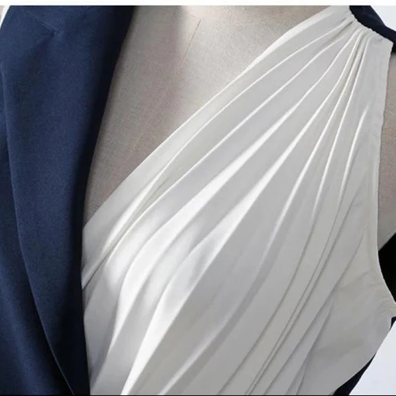 Bracello Half and Half Blouse In Black - Image 4
