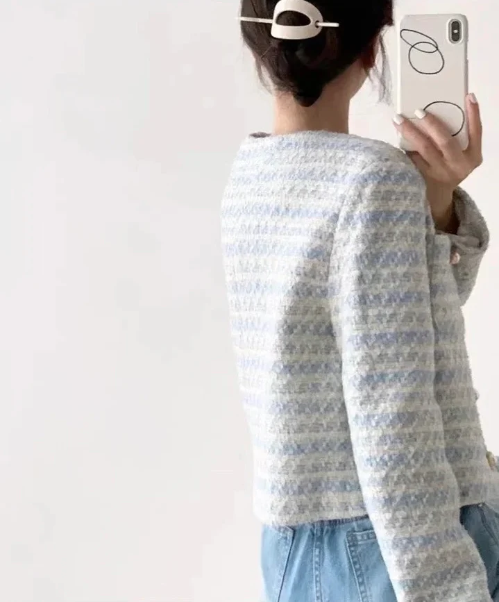Bravia Statement Woolen Tweed Coat - Image 3