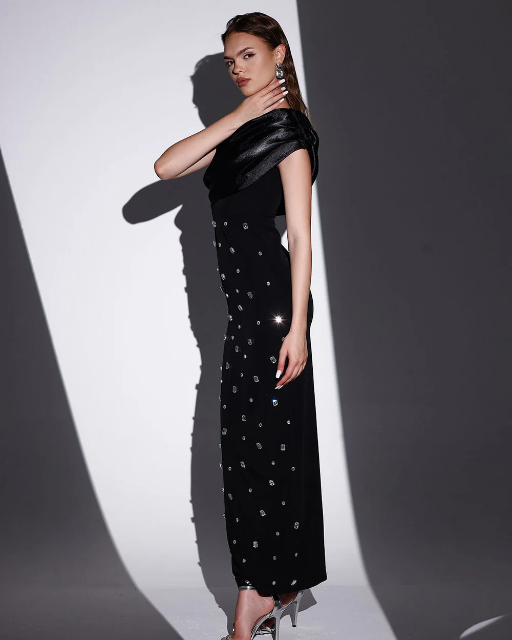 Brooke One Shoulder Embellished Dress - Image 5