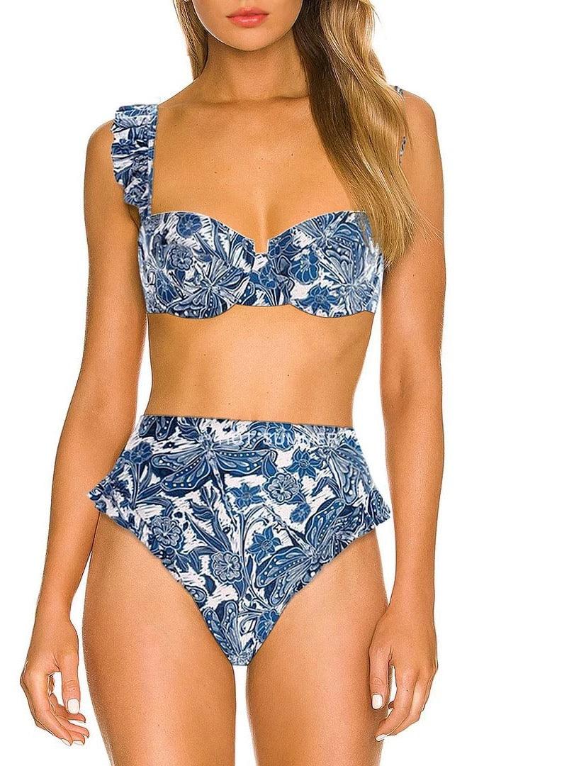 Calantha Bikini with Skirt In Blue - Image 3