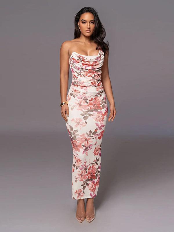Camella Statement Bodycon Dress In White - Image 2