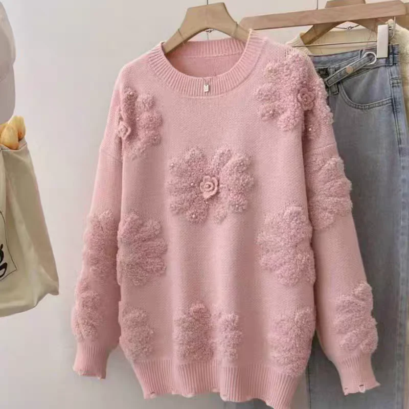 Canna Floral Pearl Woolen Sweater - Image 7
