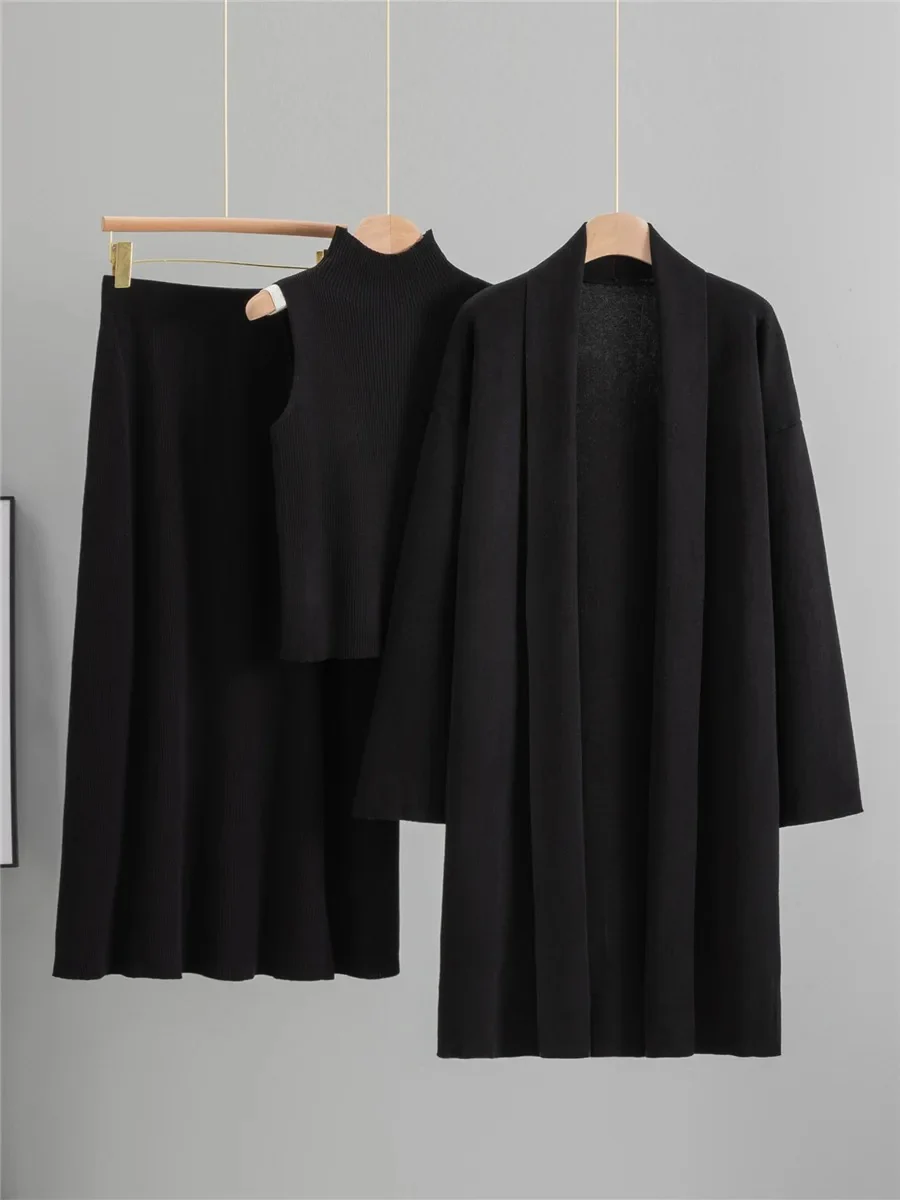 Casia Luxe Coord Skirt Set With Cape In Brown - Image 8