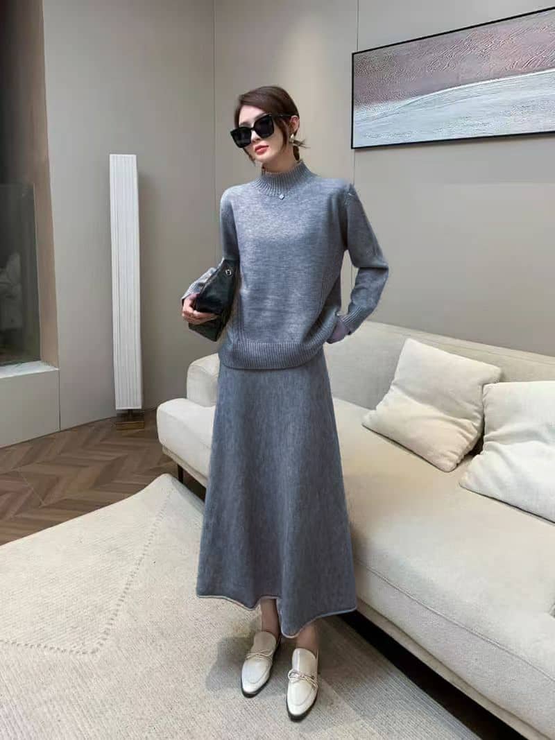 Cassidy Winter Coord Set - Set of Sweater and Skirt - Image 6