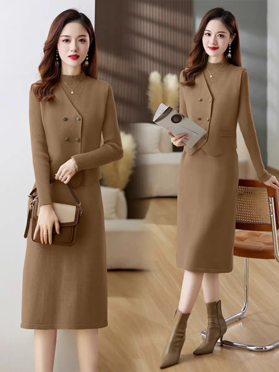 Catia Luxe Dress With Vest - Image 3