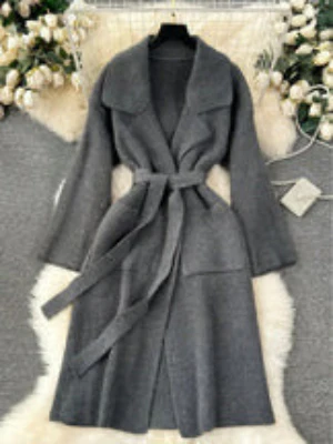 Catrina Winter Shrug With Belt In Black - Image 4