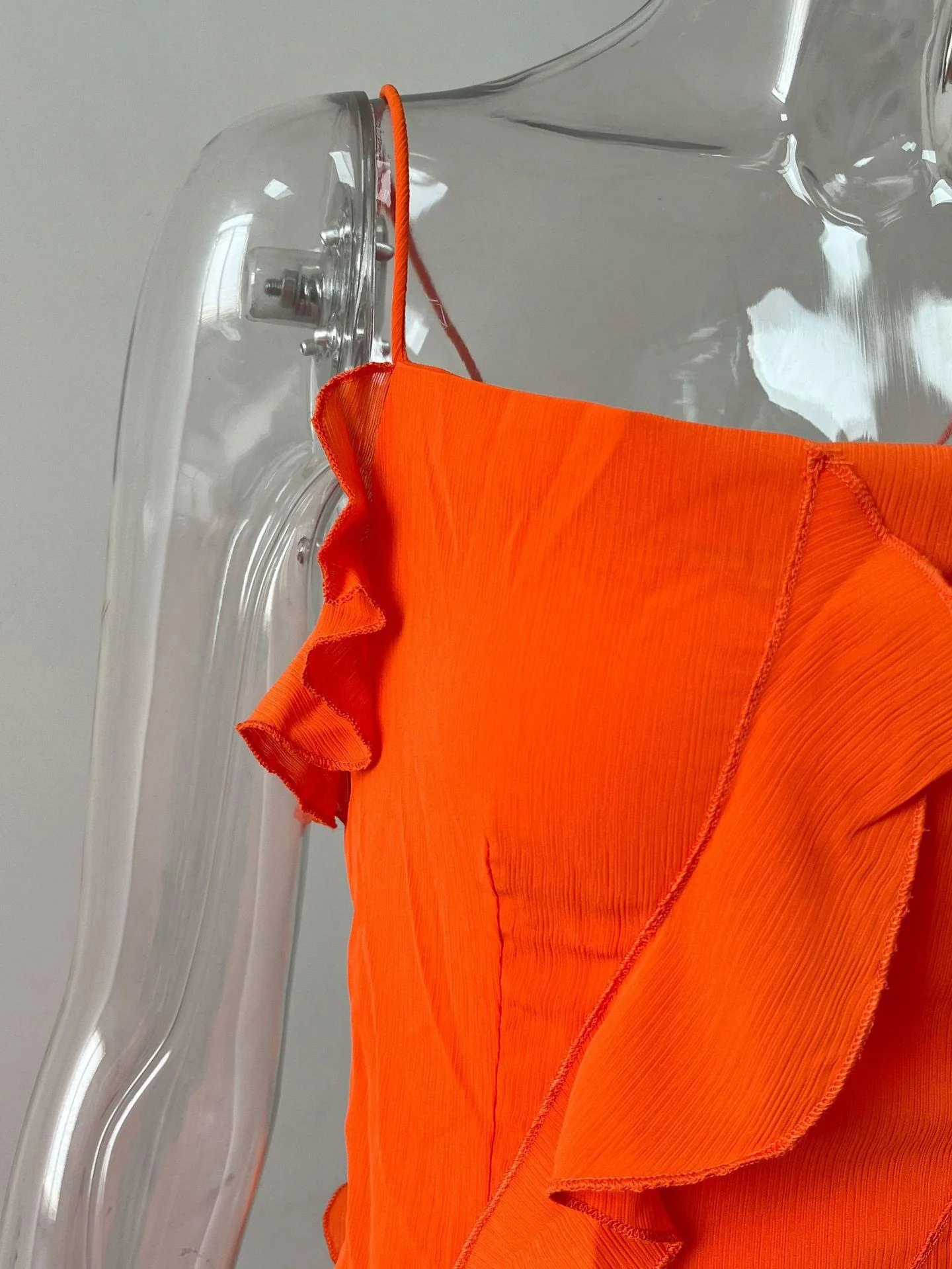 Caynne Ruffled Maxi Dress In Orange - Image 7