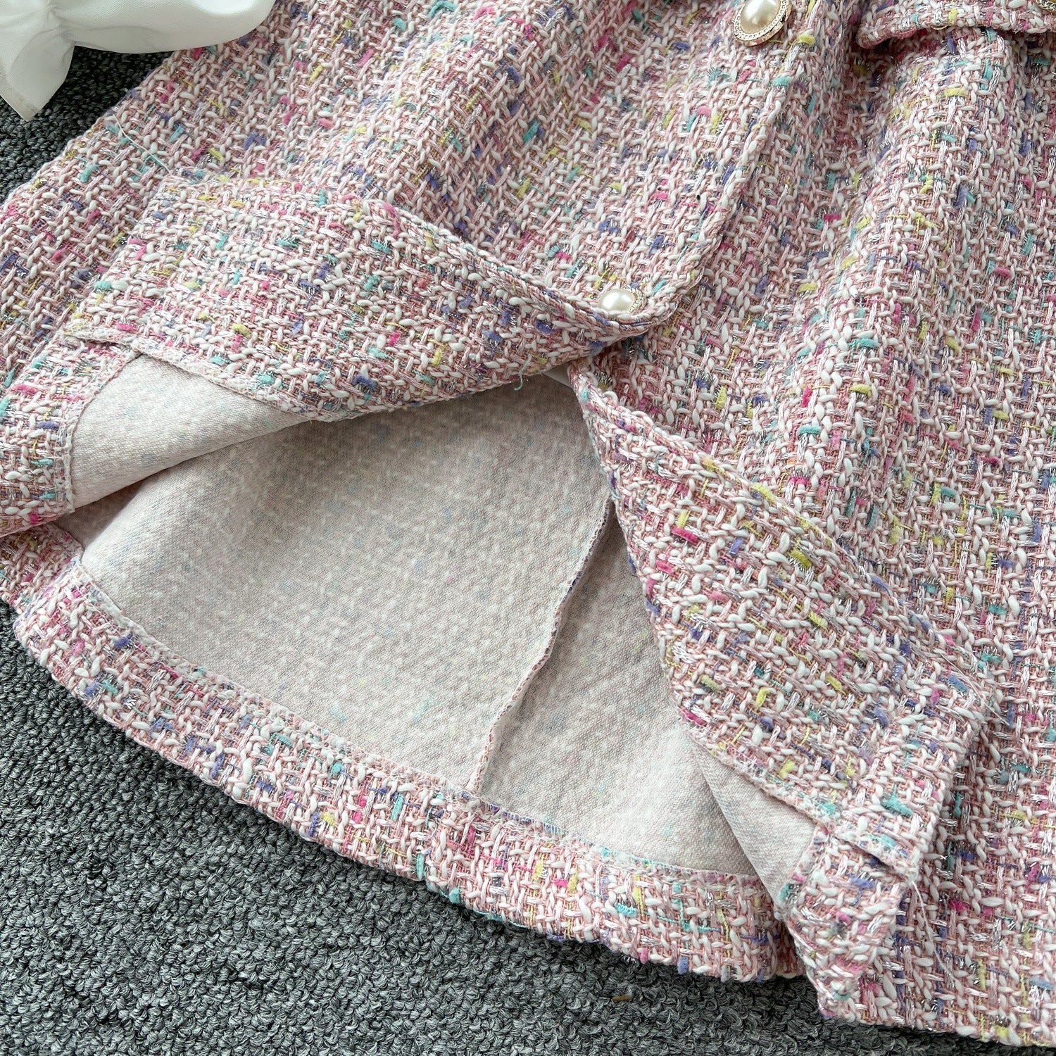 Celes Mini Tweed Dress With Shirt - Image 5