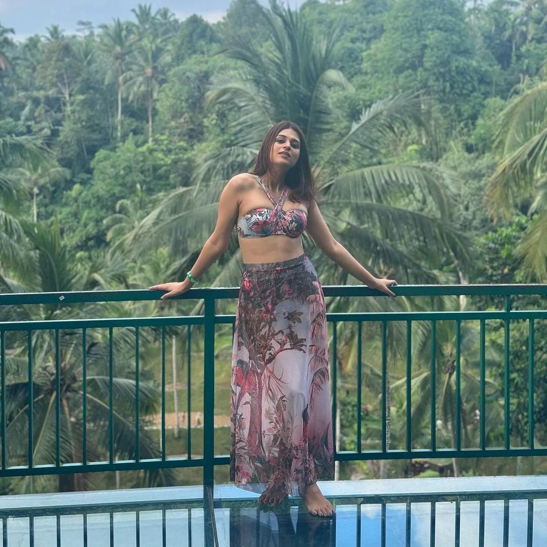 Celestial swimsuit with Skirt In Multicolor - Image 7