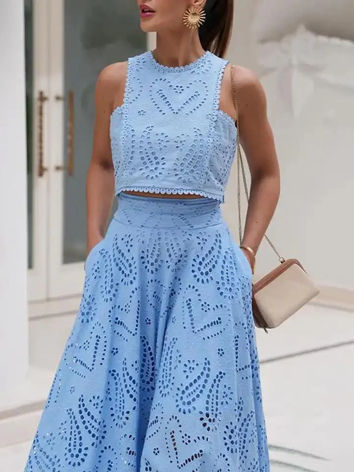 Celine Eyelet Summer Coord Set - Image 8