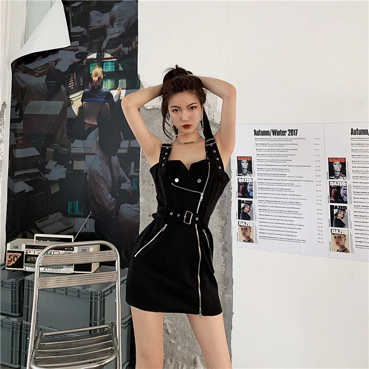 Champel PU Leather Dress in Black - Image 4
