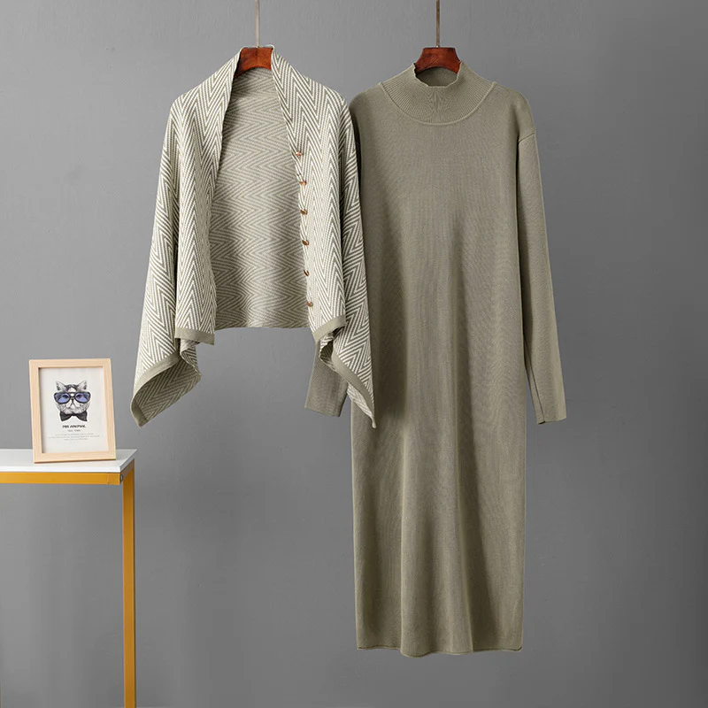 Cinzia Midi Dress With Cape - Image 2