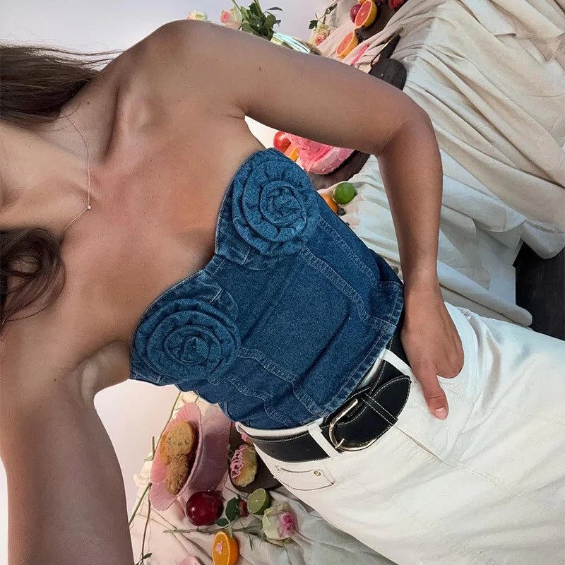 Cinzia Rose Denim Top - Image 2