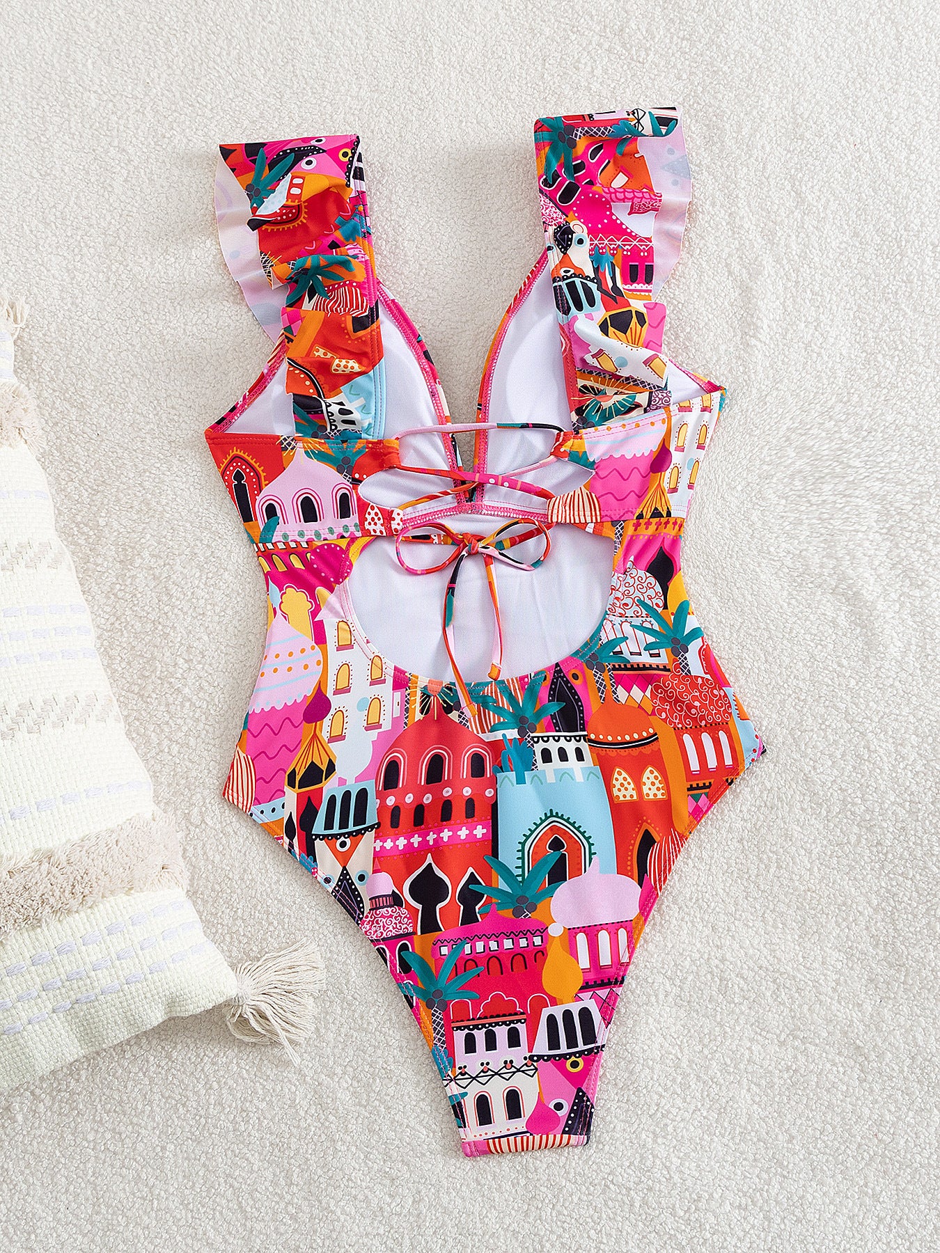 Cleo One Pc Ruffle Swimsuit - Image 2