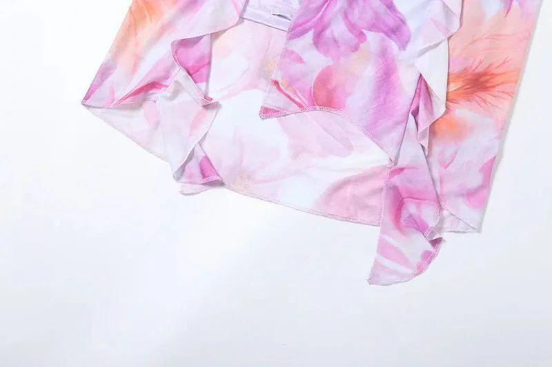Clove Ruffled Summer Maxi Dress In Purple - Image 4